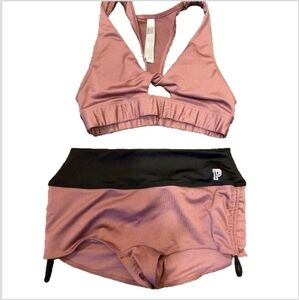 NEW Victoria's Secret PINK Ultimate GYM TO SWIM SUIT Bikini Bathing Suit XS SET